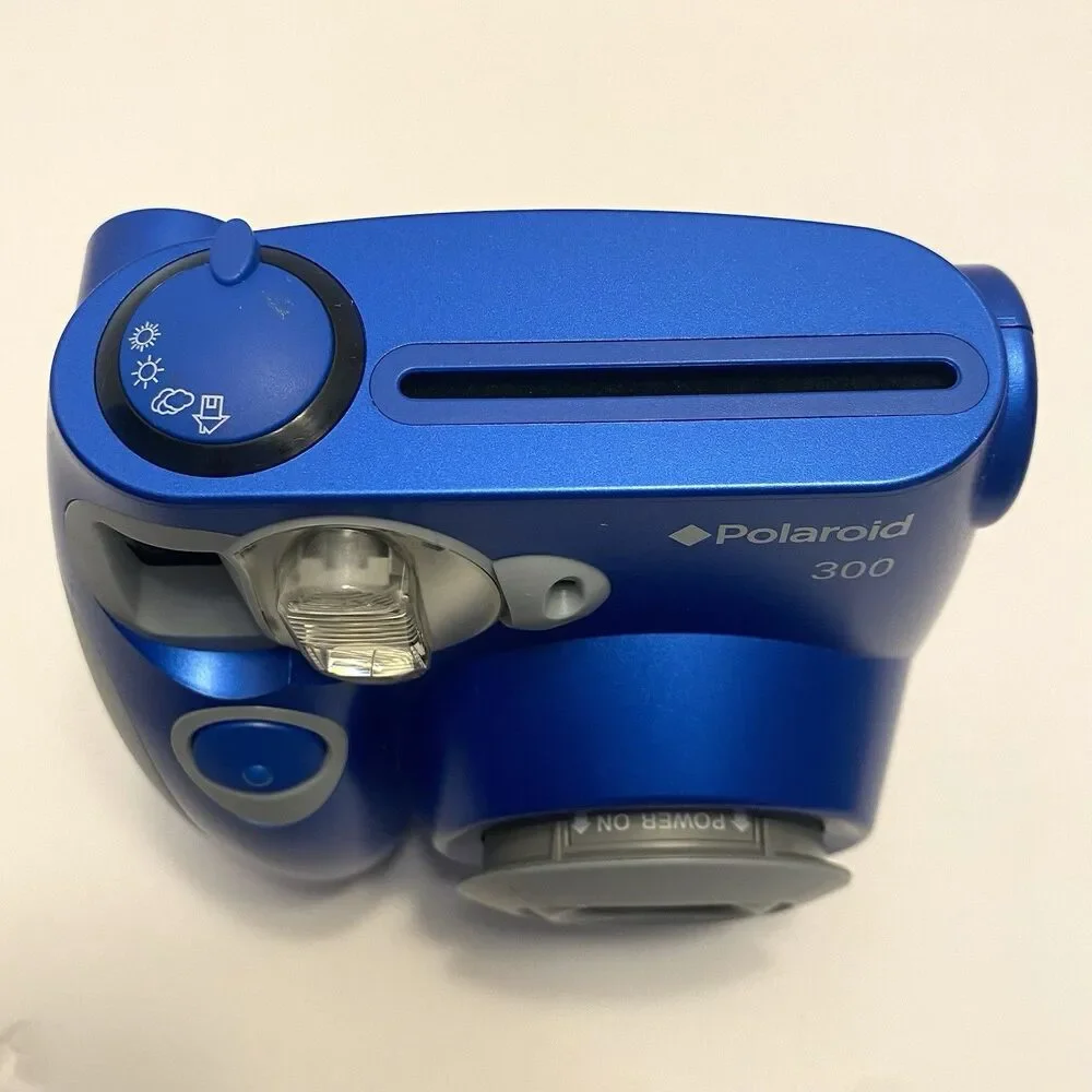Polaroid 300 Blue Instax Mini Instant Camera With Film, Batteries Tested Works